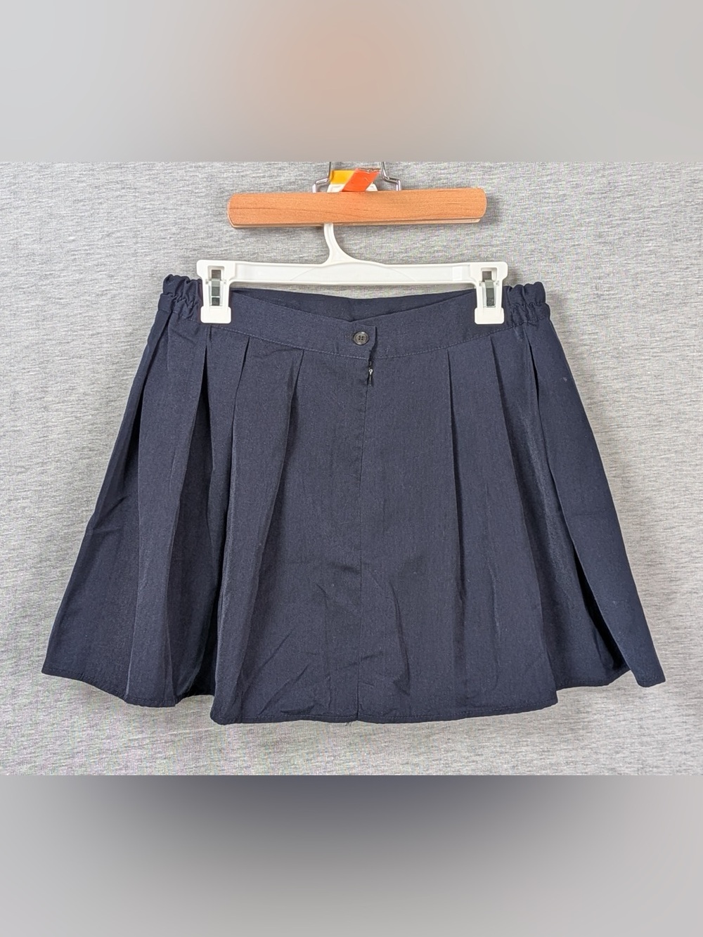 Navy Pleated Mini Skirt - Picture 3 of 6